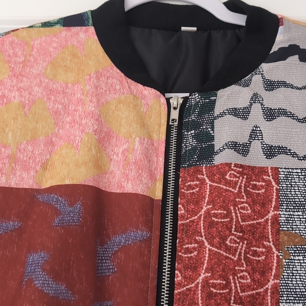 Multicolor Soft Bomber Jacket - Picture 6 of 10